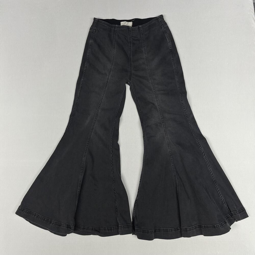 Twenty Seven Jeans Womens 27 Gray Charcoal Wash High Rise Flare Stretch 27x26